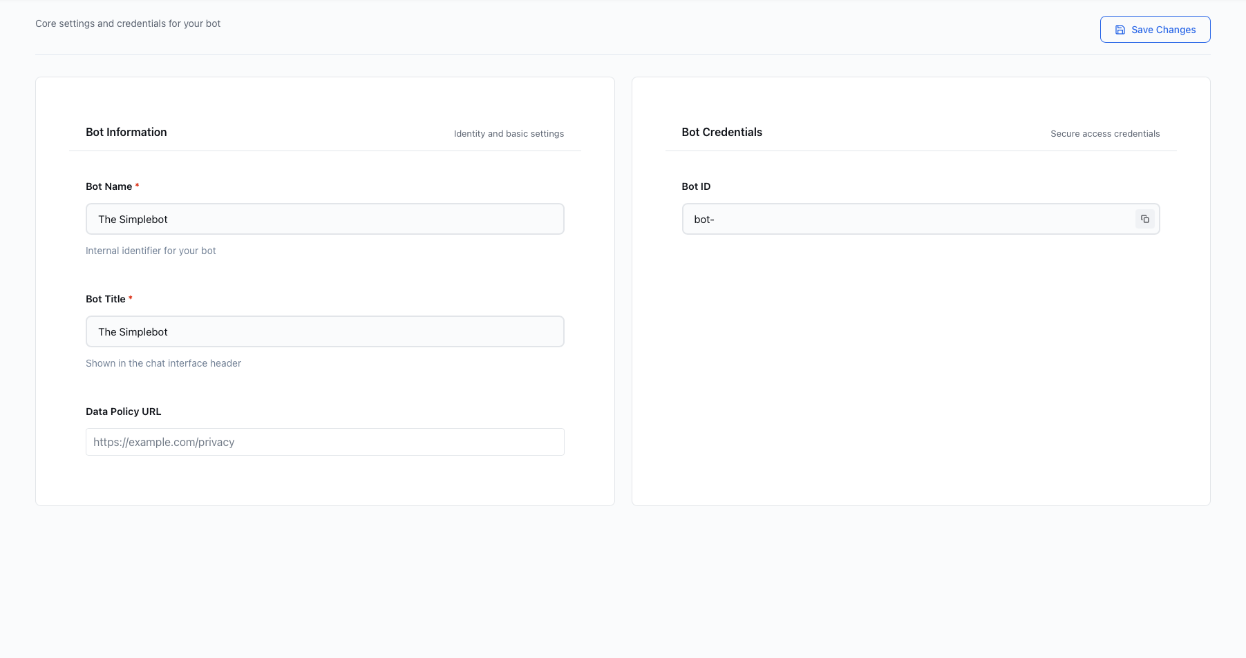Basic Configuration – Setup and Identity